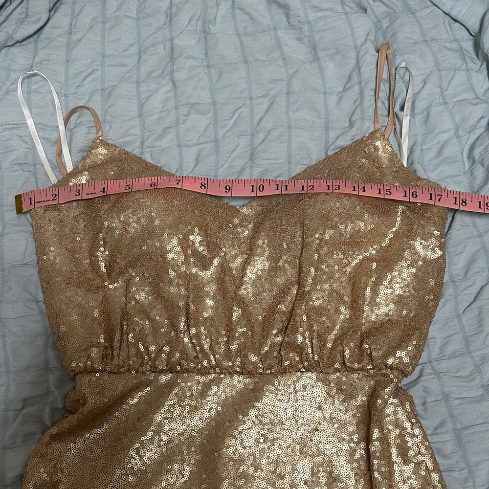 GOLD SEQUIN BARI JAY GOWN - Picture 2 of 16